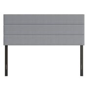 Home Design Etta Twin Upholstered Headboard with Channel Tufting and Foam Padding, Gray, Easy assembly