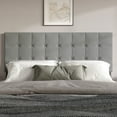 thumbnail image 1 of Home Design Ida Queen Upholstered Transitional Adjustable Headboard With Button Tufted For Adult, Grey, 1 of 8