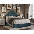 thumbnail image 1 of Home Design Isabella Tufted Upholstered Panel Bed Denim Blue - King, 1 of 5