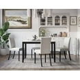 thumbnail image 1 of HMD Jayden 5 Piece Dining Set, White/Black, Warm Gray/Black, 1 of 9