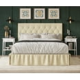 thumbnail image 1 of Home Design Jovita Full Tufted Upholstered Storage Panel Bed Frame with Diamond Button Tufting and Four Drawers, Beige, Easy Assembly, 1 of 6