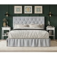 thumbnail image 1 of Home Design Jovita Queen Tufted Upholstered Storage Panel Bed Frame with Diamond Button Tufting and Four Drawers, Silver Gray, Easy Assembly, 1 of 6