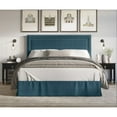 thumbnail image 1 of Home Design Keith Twin Upholstered Panel Bed Frame with Nailhead Trim, Denim Blue – Adult Bedroom Furniture, Easy Assembly, 1 of 6
