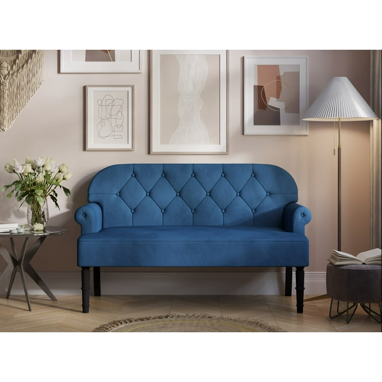 HMD Margherita Rolled Arm Settee Blue