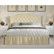 HMD Martha Full Tufted Upholstered Storage Panel Bed Box B, Beige