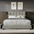 thumbnail image 1 of Home Design Raton King Upholstered Storage Platform Bed, Light Gray, 1 of 1