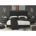thumbnail image 1 of Home Design Sana King Upholstered Panel Bed Frame with 2 Nightstands, 1 of 6