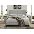 thumbnail image 1 of Home Design Sara King Upholstered Panel Bed Frame with 2 Nightstands For Bedroom, Adult, Gray, Easy Assembly, 1 of 4