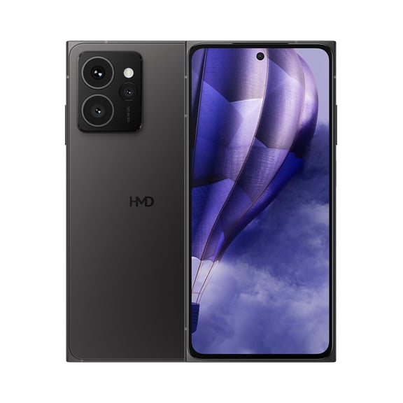 HMD Skyline 5G International LTAU Version Unlocked Android Smartphone, Dual SIM, 6.55" 144Hz pOLED Screen, 108MP Triple Camera - 12/256GB Twisted Black