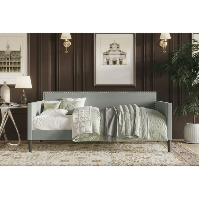 HMD Sutton Upholstered Twin Daybed, Gray