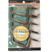 HME Dual Accessory Hooks 10 - Pk., Brown BGH-10, 1.00 x 1.00 x 1.00
