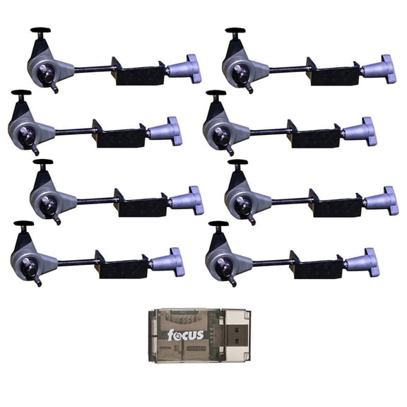HME Products T-Post Trail Camera Holder (8-Pack) with Card Reader