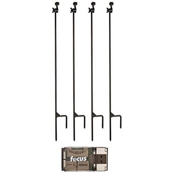 HME Products Trail Camera Holder Posts (4-Pack) Bundle with Universal Mounts for All Game Cams (2 Items) $$Other