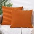 thumbnail image 1 of REGALWOVEN 1 Pair Solid Color Pillowcases with Hidden Zipper for Bed, Sofa, Chair and Couch Orange 18" x 18", 1 of 6