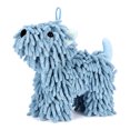 thumbnail image 1 of REGALWOVEN 1 Pc Chenille Hand Towels Dog Shape, Cute Cartoon Absorbent Decorative Fuzzy Ball Hanging Towel for Bathroom Home Blue 8" x 10", 1 of 6