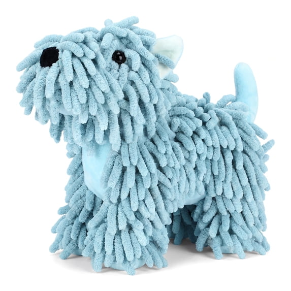 REGALWOVEN 1 Pc Chenille Hand Towels Dog Shape, Cute Cartoon Absorbent Decorative Fuzzy Ball Hanging Towel for Bathroom Home Green 8" x 10"