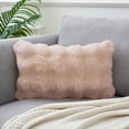 thumbnail image 1 of REGALWOVEN 1 Pc Faux Fur Cozy Decorative Throw Pillow Case Luxury Soft Modern Plush Pillowcase Light Pink 18" x 18", 1 of 7