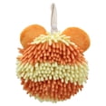 thumbnail image 1 of REGALWOVEN 1 Pc Fuzzy Ball Hand Towels for Bathroom, Soft Absorbent Chenille Orange 7" x 7", 1 of 4