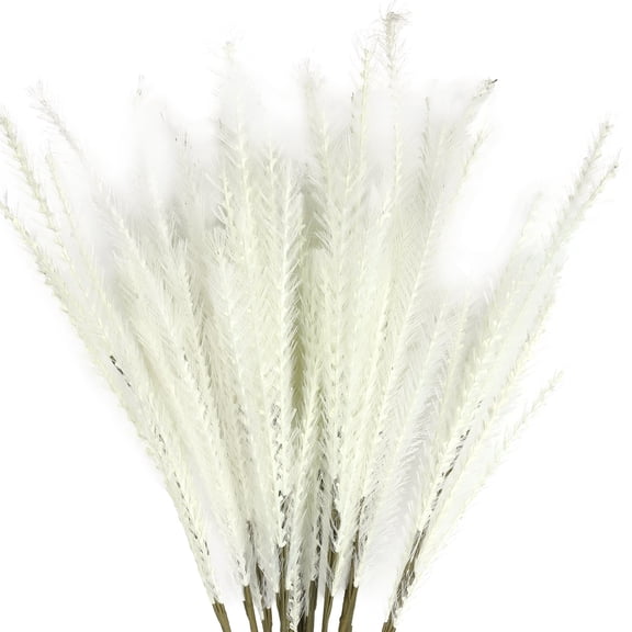 REGALWOVEN 12 Pack Artificial Plants, Faux Wheat Grass Greenery Plant for Office Garden Porch Window Decor White 32 in