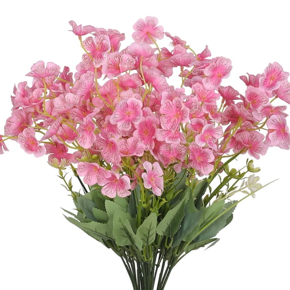 REGALWOVEN 6 Pcs Artificial Orchids Flowers Fake Orchid Plants Bouquets for Home Office Flower Centerpieces Tables Decoration Pink 16.1 in