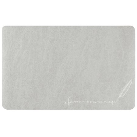 REGALWOVEN Absorbent Bath Mat Non-Slip Floor Rug for Bathroom Kitchen Grey Feather 20' x 32'