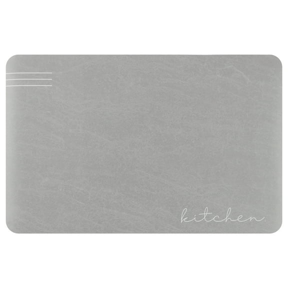 REGALWOVEN Anti Slip Kitchen Runner Rug Modern Kitchen Mat Light Grey 18" x 28"