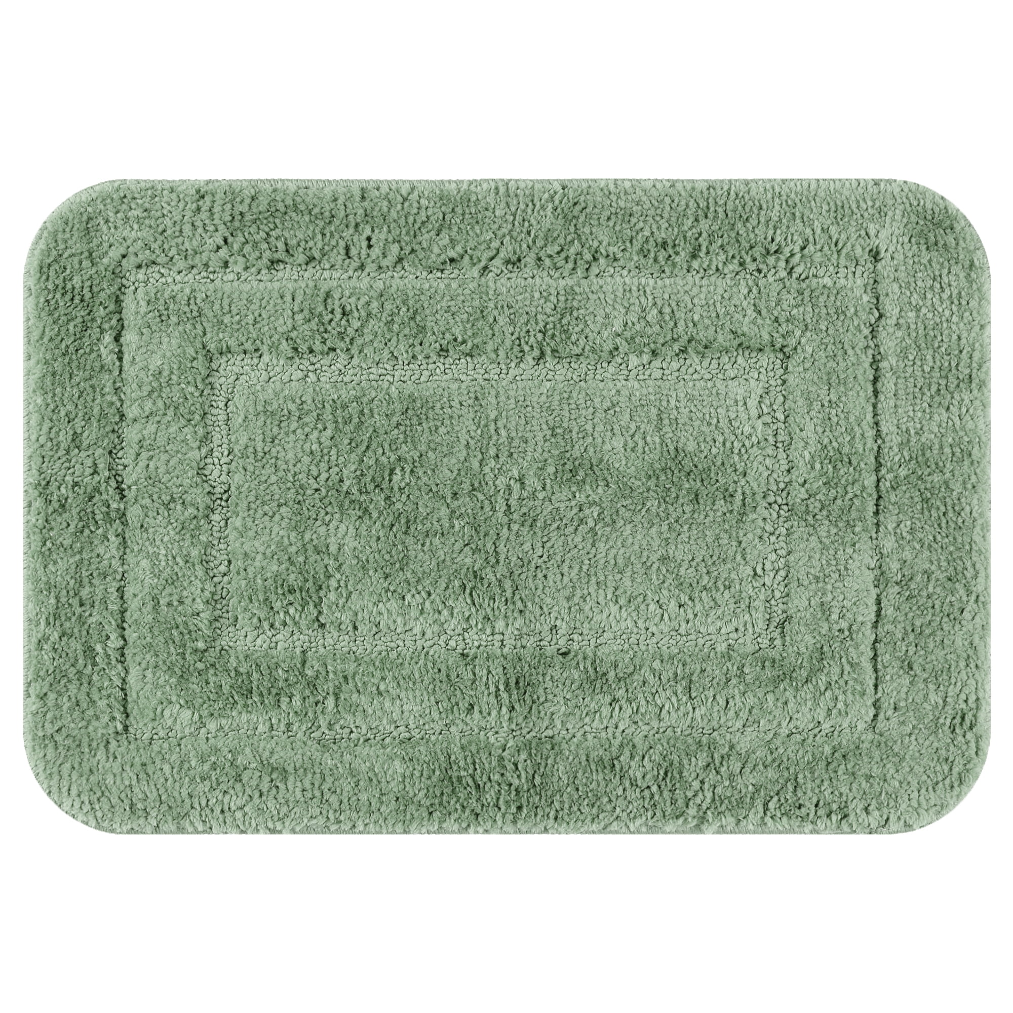 REGALWOVEN Bathroom Rug, Soft Absorbent Bathroom Rug, Non Slip Plush Bath Rug Machine Washable Dry Bath Mat for Bathroom Floor Light Green 16" x 24"
