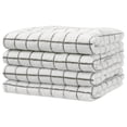 thumbnail image 1 of REGALWOVEN Checkered Bathroom Hand Towels, 100% Cotton Soft Absorbent Quick Drying Towel Sets, 14" x 28" Grey 4pk, 1 of 7