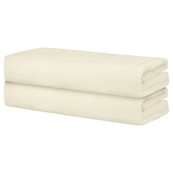 REGALWOVEN Comfort Textured Bath Towels, Luxury Hotel Quality 2 Pack Set, Extra Absorbent Quick Dry and Plush Beige 28' x 56'