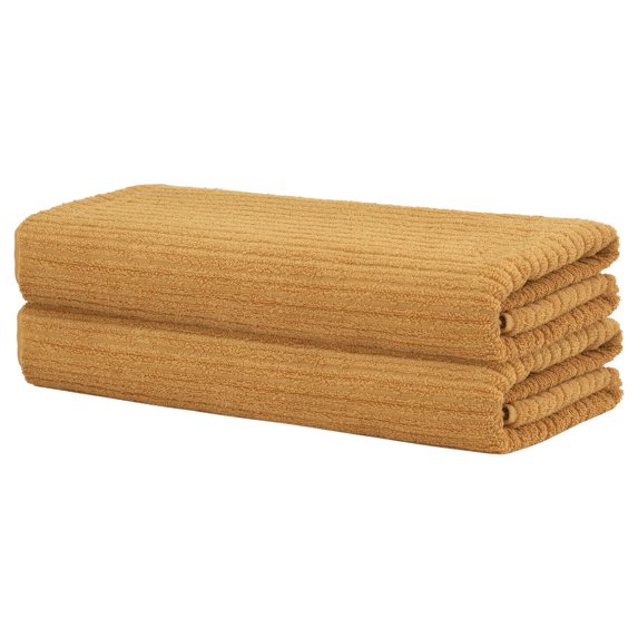 REGALWOVEN Cotton 2 Pack Soft Bath Towel Set, Highly Absorbant, Quick Dry, Lightweight Towel for Bathroom Orange 28" x 56"
