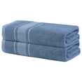 thumbnail image 1 of REGALWOVEN Cotton Bath Towels Set, 2 Pack Soft, Highly Absorbent and Quick Dry Towels Bathroom Blue 28' x 56', 1 of 8