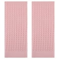 thumbnail image 1 of REGALWOVEN Cotton Hand Towel Set of 2, Solid Waffle Hand Towels, Soft Absorbent Towels for Bathroom, Hotel and Spa Pink 14" x 30", 1 of 4