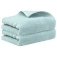 thumbnail image 1 of REGALWOVEN Cotton Striped Pattern 2 Pack Hand Towels, Highly Absorbent Decorative Towels for Bathroom Turquoise 14" x 30", 1 of 6