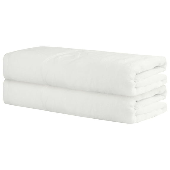 REGALWOVEN Cotton Towels, 2 Piece Textured Bath Towel Set, Soft & Absorbent Quicker Dry for Bathroom White 28' x 56'