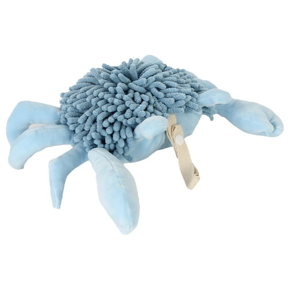 REGALWOVEN Cute Animal Chenille Hanging Hand Towels, Cartoon Fuzzy Ball Hand Towel, Soft Absorbent Decorative Bathroom Towels 1 Pc Blue 9" x 12"