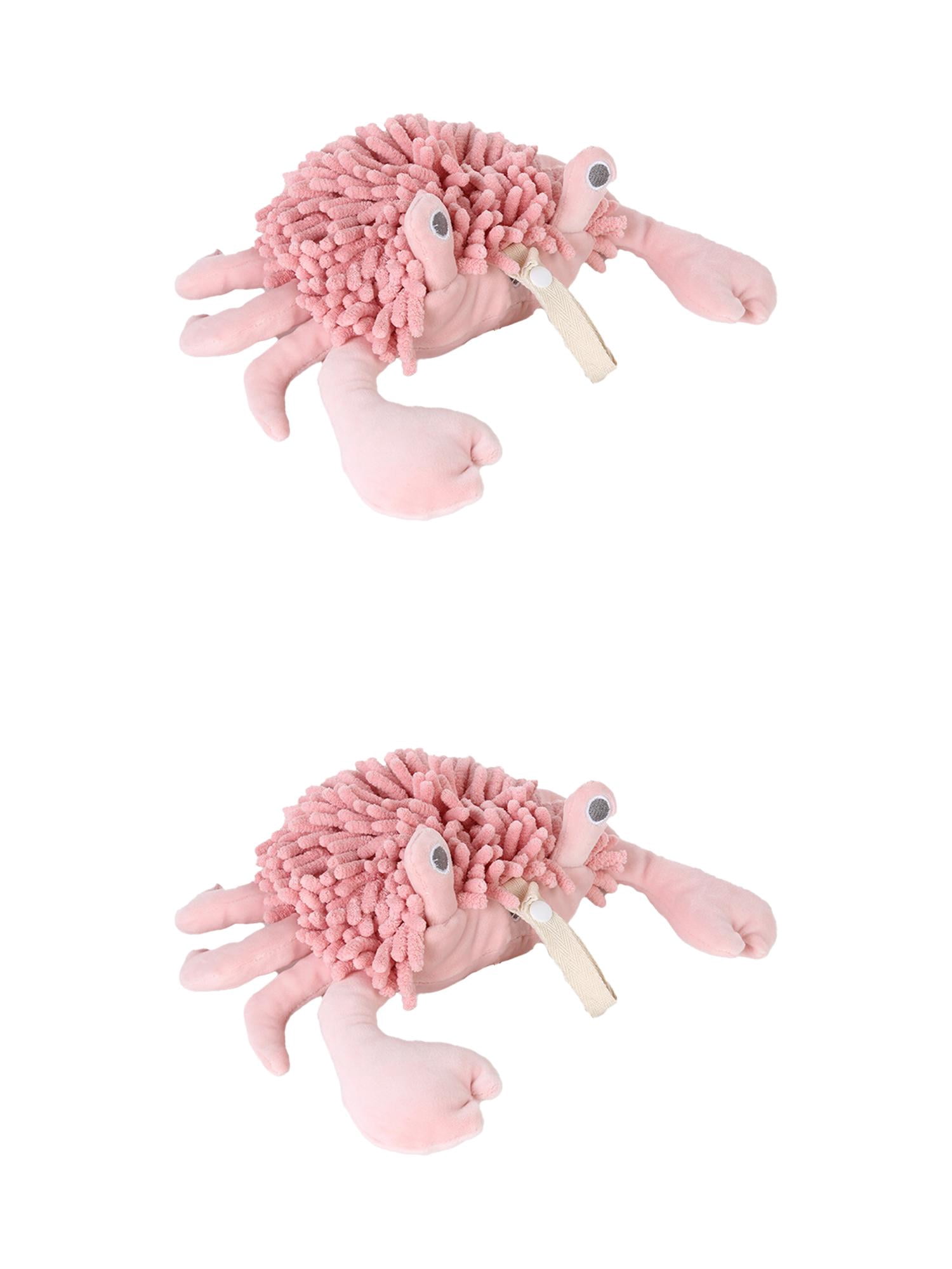 NOMADIC NOOK 2 Pack Cute Animal Chenille Hanging Hand Towels, Cartoon Fuzzy Ball Hand Towel, Soft Absorbent Decorative Bathroom Towels 9" x 12" Pink