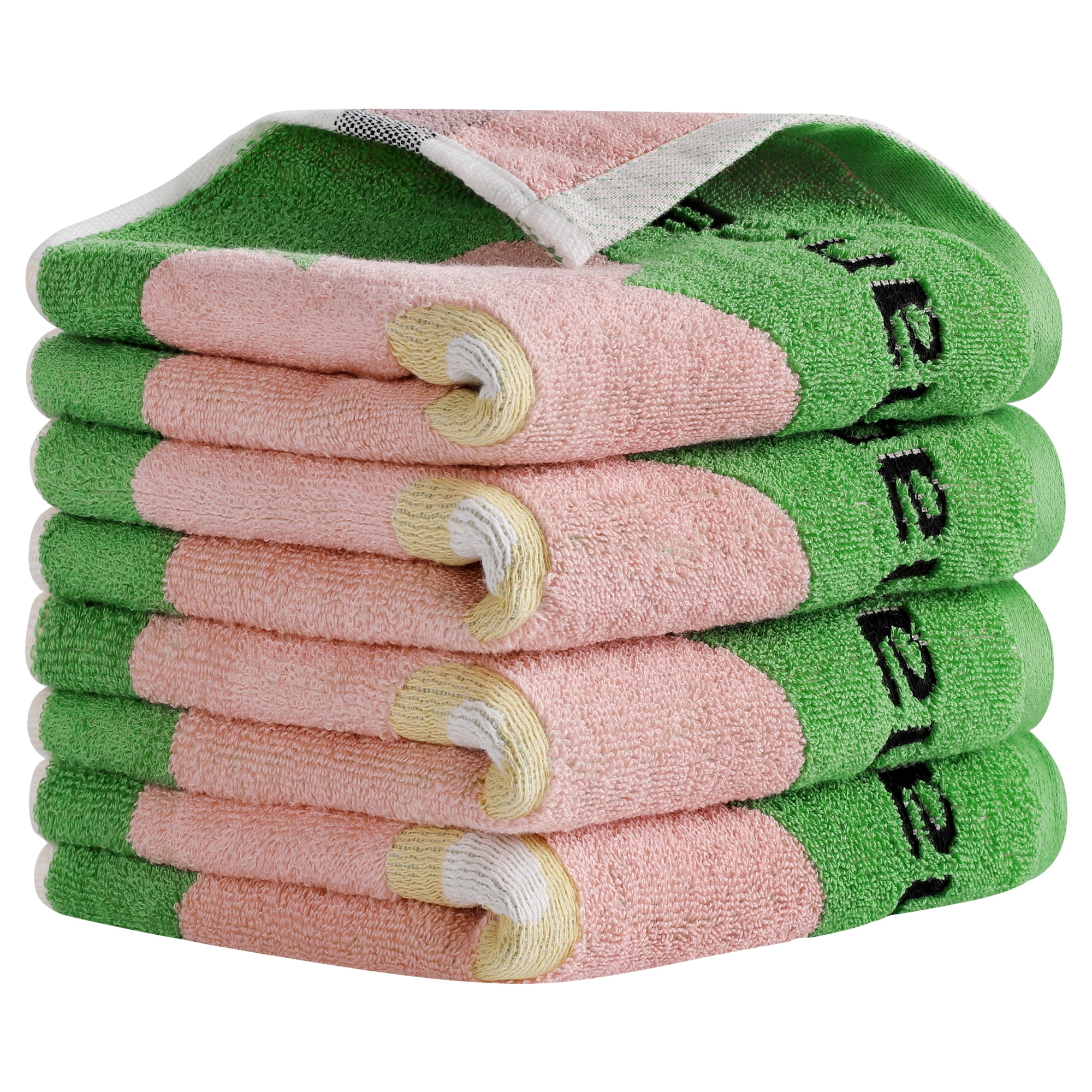 REGALWOVEN Cute Floral Bathroom Hand Towels Flower Pattern Cotton Hand Towel Soft Absorbent Decorative Towels (13 x 30 Inch) Green 4-Piece