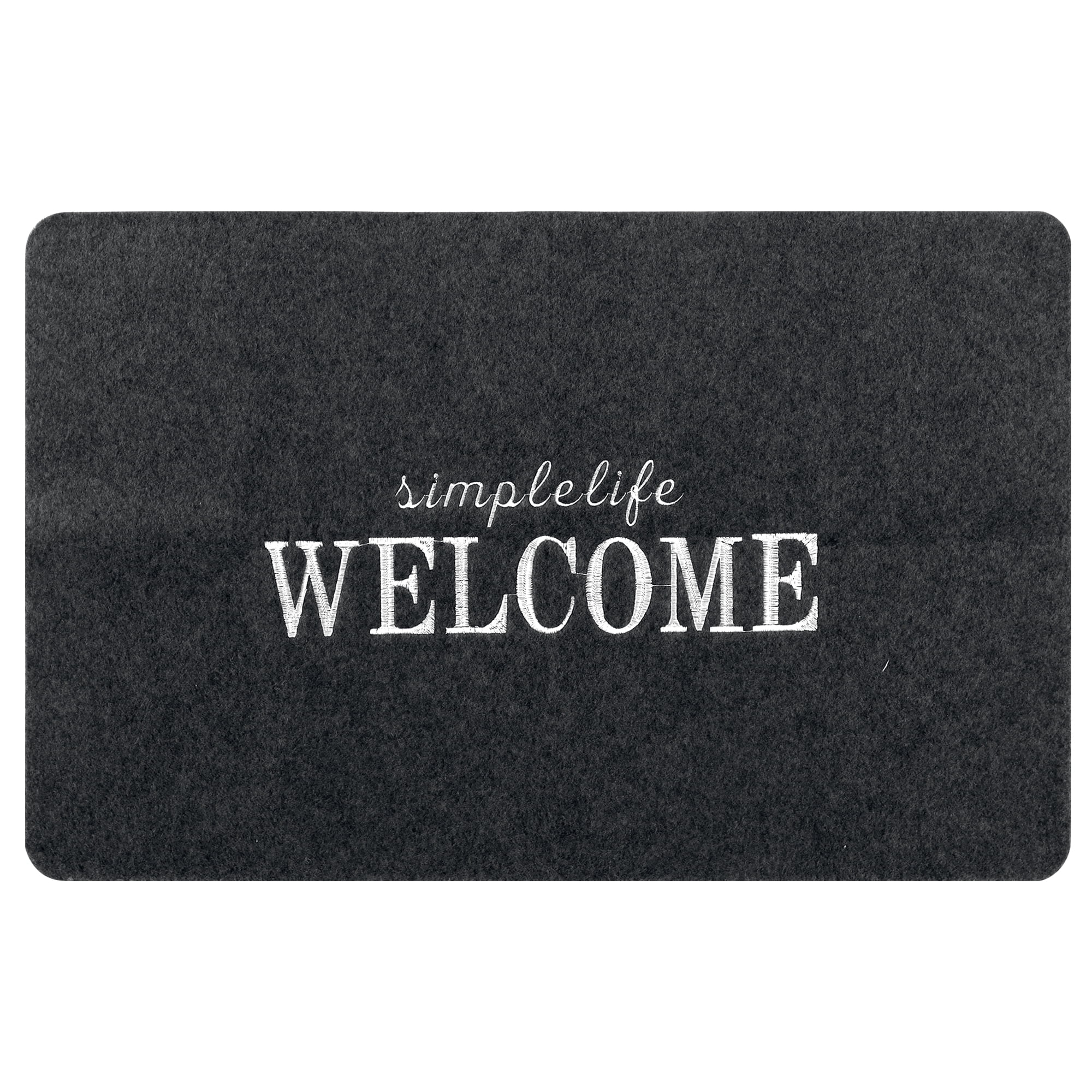 REGALWOVEN Door Mat Non Slip Indoor Outdoor Doormats for Front Door Welcome Gray 20" x 32"
