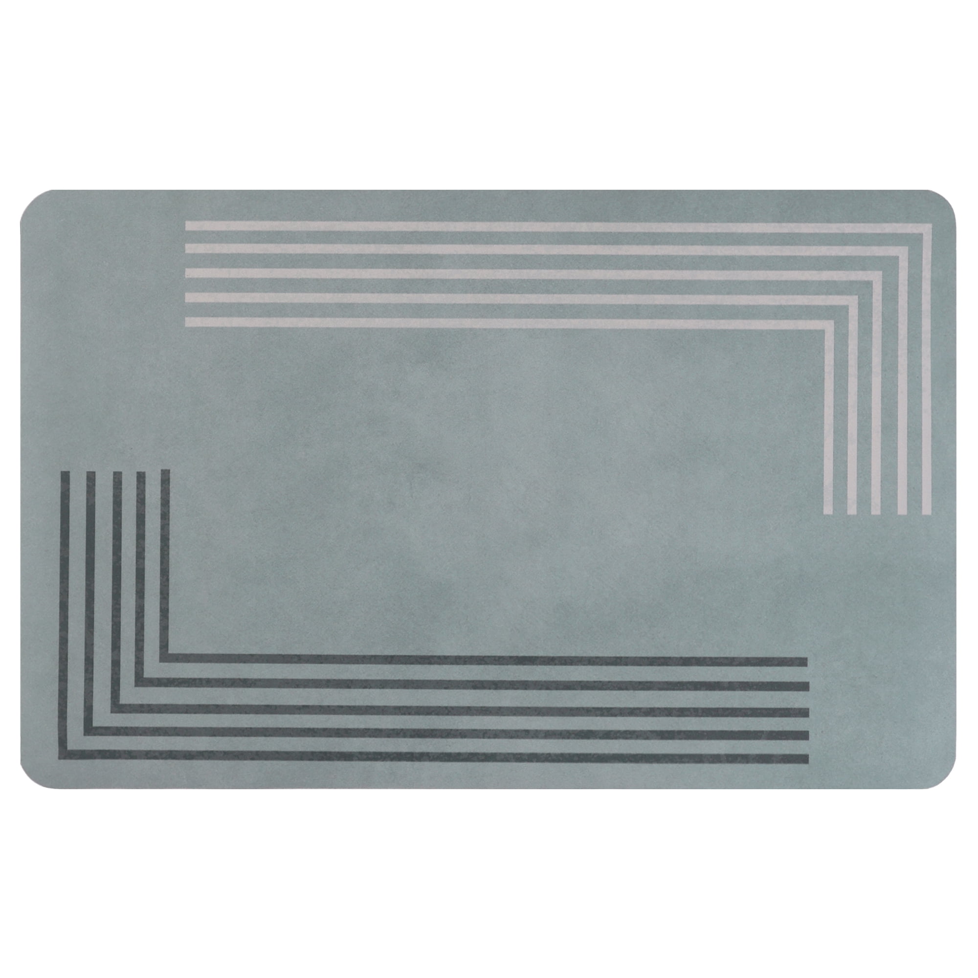 Gray and Black Polypropylene Outdoor All-Weather Doormat 16" x 24"