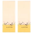 thumbnail image 1 of REGALWOVEN Floral Embroidered Bathroom Hand Towels, Pure Cotton Soft Absorbent Decorative Towel Set (13 x 29 Inch) Yellow 2-Piece, 1 of 4