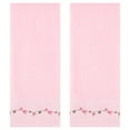 thumbnail image 1 of REGALWOVEN Floral Embroidered Hand Towels for Bathroom, 13 x 29 Inch Soft Absorbent Decorative Towel for Bath, Kitchen, Spa, Gym Pink 2-Piece, 1 of 4