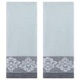thumbnail image 1 of REGALWOVEN Floral Jacquard Hand Towels Set of 2, Home Soft Absorbent Hand Towel for Bathroom, Hotel, Gym and Spa Blue 13" x 29", 1 of 4