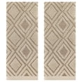 thumbnail image 1 of REGALWOVEN Geometric Pattern Cotton Decorative Hand Towels, 13 x 29 Inch Absorbent Soft Towel for Hand Drying and Face Washing Brown 2-Piece, 1 of 7