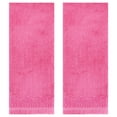 thumbnail image 1 of REGALWOVEN Geometric Patterns Turkish Decorative Hand Towels Set of 2, Soft and Absorbent for Bathroom and Kitchen Pink 13" x 29", 1 of 4