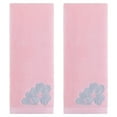 thumbnail image 1 of REGALWOVEN Hand Towels Set of 2 Embroidered Floral Pattern Decorative Towel Cotton Absorbent Soft Bathroom Hand Towel Set Pink 14" x 31", 1 of 4