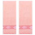 thumbnail image 1 of REGALWOVEN Hand Towels for Bathroom, 13 x 29 Inch Soft Absorbent Decorative Towel Set, Leaves Pattern Hand Towel Pink 2-Piece, 1 of 5