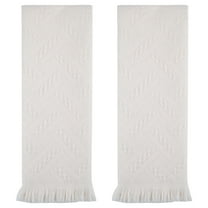 REGALWOVEN Jacquard Pattern Boho Decorative Hand Towels, 2 Pack Cotton Turkish Absorbent Soft Bathroom Towel Set Beige 13" x 29"