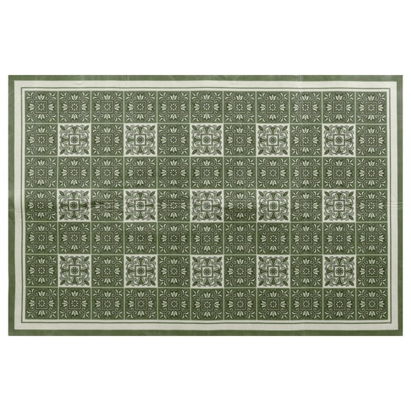 REGALWOVEN Kitchen Rugs Large Anti-Slip Kitchen Mat for Kitchen Bedroom Entryways Green 20" x 32"