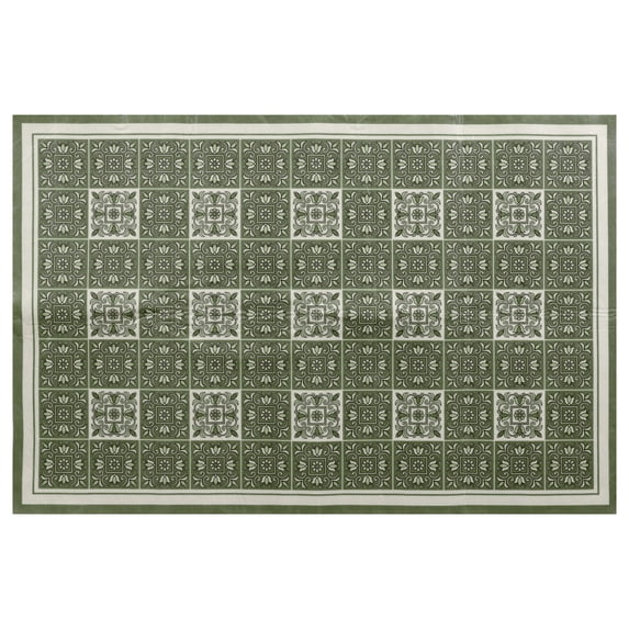 REGALWOVEN Kitchen Rugs Large Anti-Slip Kitchen Mat for Kitchen Bedroom Entryways Green 24" x 36"