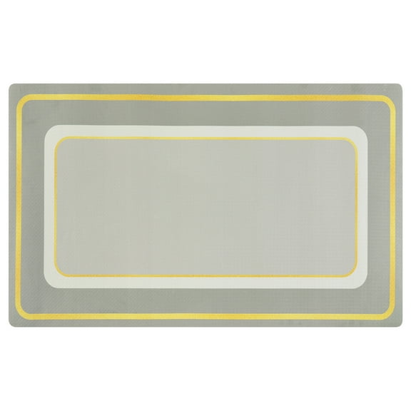 REGALWOVEN Uxcell Kitchen Rugs and Kitchen Mats Non Skid Washable, Machine Washable Standing Mats Light Grey 18" x 32"